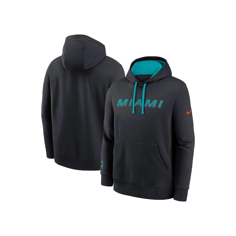 Miami Dolphins Nike 2025 Rivalries Collection Club Hoodie – Black
